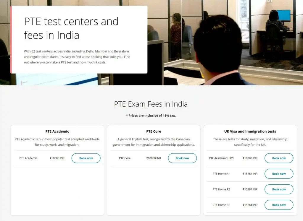 PTE Academic - Dates, Eligibility, Application, Exam Pattern, Scores 2 PTE Exam Fees in India