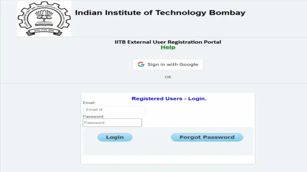 UCEED Candidate Portal Log In window